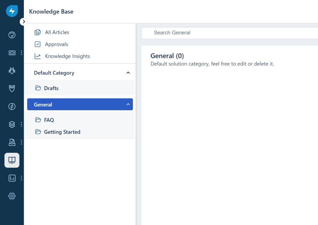 Freshservice knowledge base categories